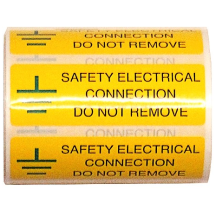 Ind Signs Safety Electrical Connection Label Roll=200