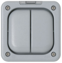 MK Masterseal 2 Gang Switch Enclosure to Accommodate Two Switch Modules
