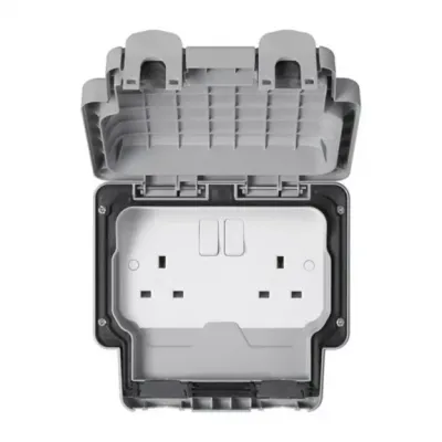 MK Masterseal 13A 2 Gang Switched socket Outlet