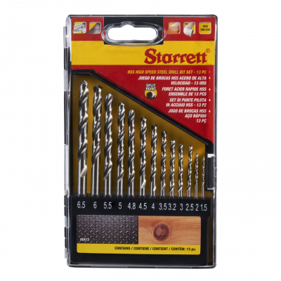 Starrett KBK13 Split Point Drill Bit Set