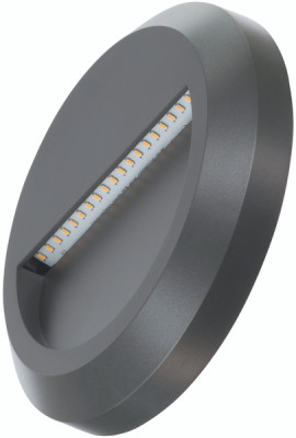 Timeguard 1.3W Round LED Step Light &ndash; Dark Grey