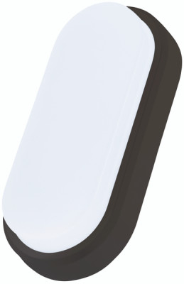 Timeguard 12W Slimline LED Energy Saver IP54 Oval Wall/Ceiling Light – Black