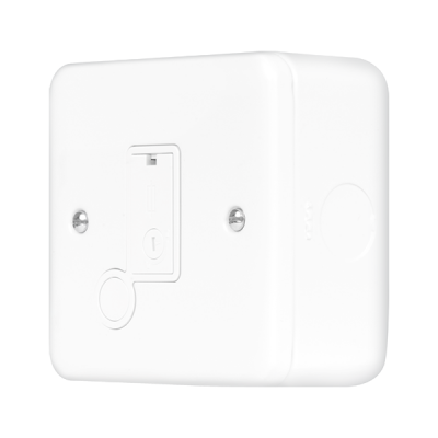 Click MetalClad Pro 13A Unswitched Fused Connection Unit With Optional Flex Outlet  Polar White