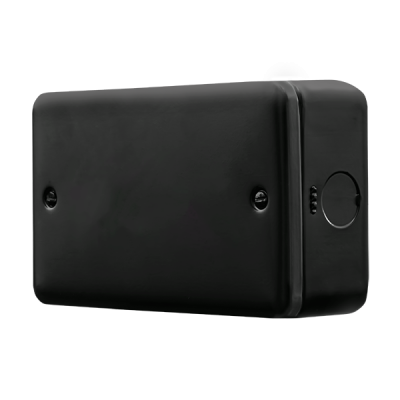 Click MetalClad Pro 2 Gang Blank Plate Black