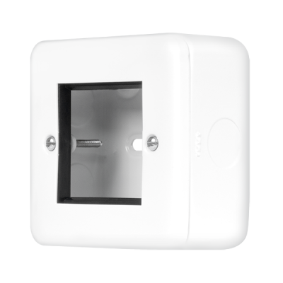 Click MetalClad Pro 1 Gang New Media Unfurnished Plate - 2 Apertures Polar White