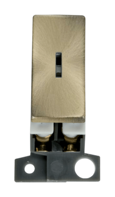 Click MiniGrid 10AX 2 Way Keyswitch Module  Antique Brass