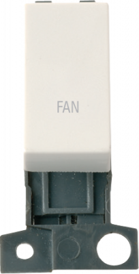 Click MiniGrid 13A/10AX DP Switch Module "FAN" Polar White