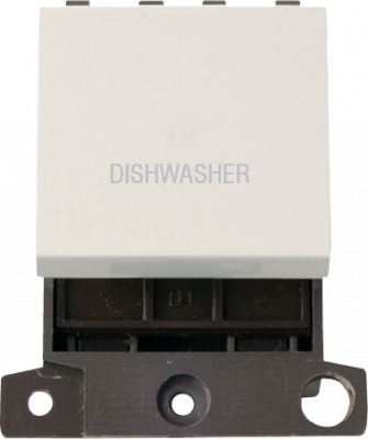 Click MiniGrid 20A DP Switch Module "DISH WASHER" Polar White