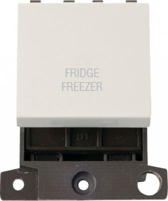 Click MiniGrid 20A DP Switch Module "FRIDGE FREEZER" Polar White