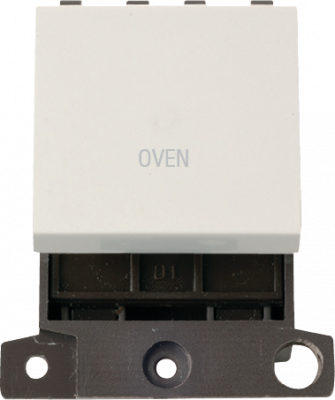 Click MiniGrid 20A DP Switch Module "OVEN" Polar White