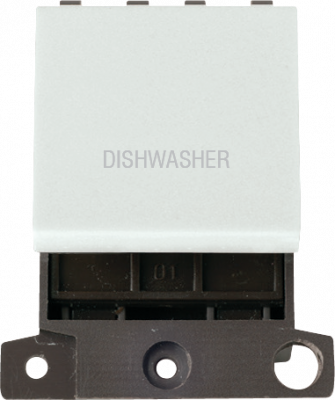 Click MiniGrid 20A DP Switch Module "DISH WASHER" White
