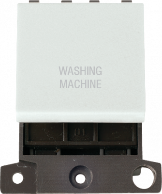 Click MiniGrid 20A DP Switch Module InchWASHING MACHINEInch White