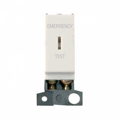Click MiniGrid 10AX DP Keyswitch Module InchEMERGENCY TESTInch Polar White