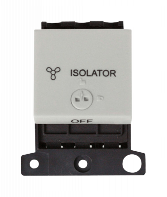 Click MiniGrid 10A 3 Pole Lockable Fan Switch Module White