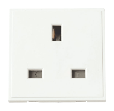 Click New Media 13A UK Socket Module White