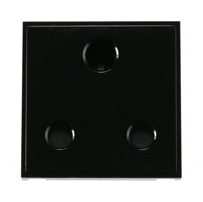 Click New Media Socket Round Pin Mod 15A Black Black