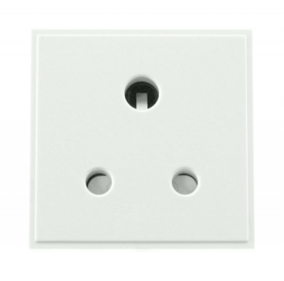 Click New Media 5A Round Pin Socket Module White