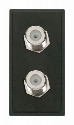 Click New Media Twin Satellite Out Module (F to F Conn.) Black