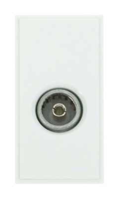 Click New Media Single Female Coaxial Out Module White