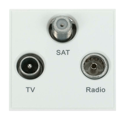 Click New Media Triplexed TV, Radio & Satellite Module White
