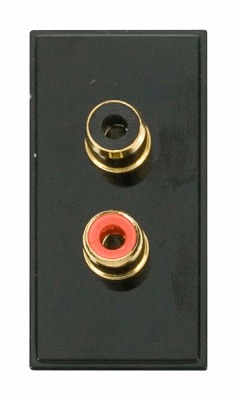 Click New Media Socket 2xPhono Black Black