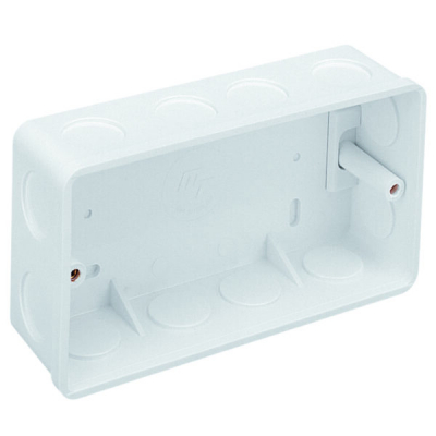 Marshall Tufflex Flush Accessory Box 2Gang 35mm Round Corners White