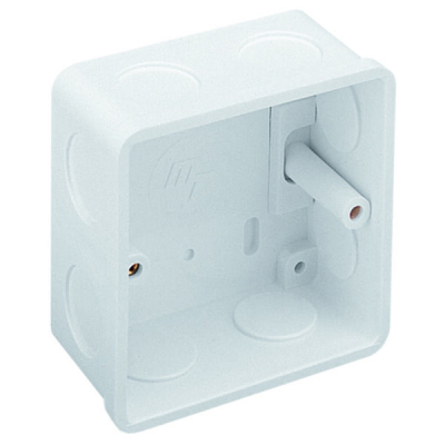 Marshall Tufflex Flush Accessory Box 1Gang 47mm Round Corners White
