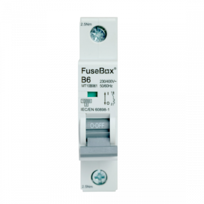 Fusebox 6A B CURVE MCB 10KA 1P
