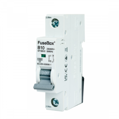 Fusebox 10A B CURVE MCB 10kA 1P