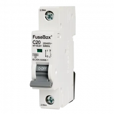 Fusebox 20A C CURVE MCB 10kA 1P