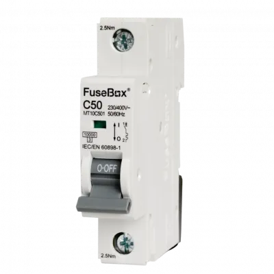 Fusebox 50A C CURVE MCB 10kA 1P