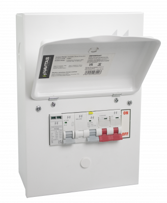 NAVITAS EV Con/Unt c/w 100A incomer 40A BD 2P RCBO & T2 Hybrid SPD kit (B Curve)