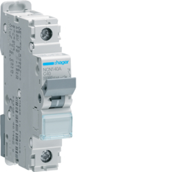 Hager NCN140A MCB SP Type C 40A 10kA
