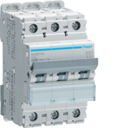 Hager NCN310A MCB TP Type C 10A 10kA