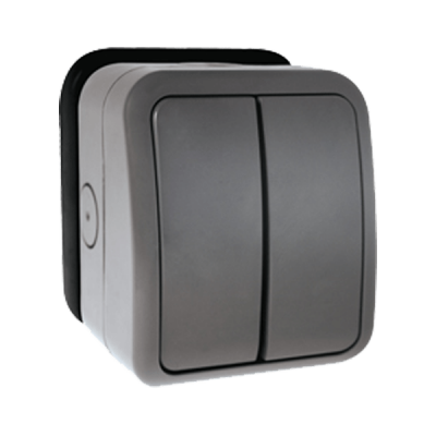 Click Aquip66 20AX 2 Gang 2 Way IP66 Weatherproof Switch Unit