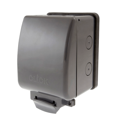 Click Aquip66 13A Fused Connection DP Switched IP66 Weatherproof Unit With Neon