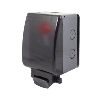 Click Aquip66 13A Fused Connection DP Switched IP66 Unit With Neon (Semi-Transparent Lid)