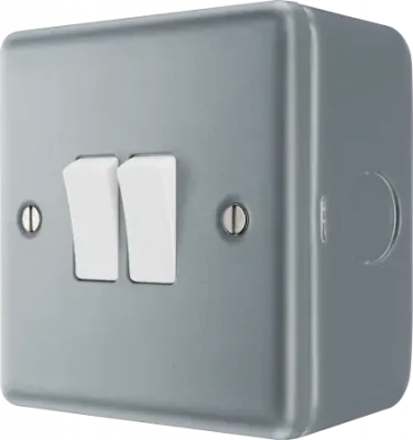 SPECIFIED METAL CLAD 2 GANG 2 WAY SWITCH PLATE