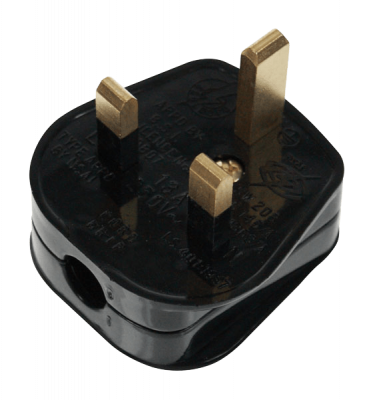 Click Essentials 13A Resilient Plug Top (13A Fused) Fast Grip Black