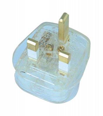 Click Essentials Transparent 13A Plug Top (13A Fused) Fast Grip