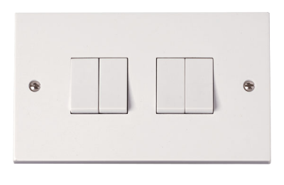 Click Polar 10AX 4G 2W Plate Switch
