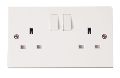 Click Polar 13A 2 Gang DP Switched Socket