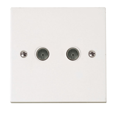 Click Polar Non-Isolated Twin Coaxial Outlet