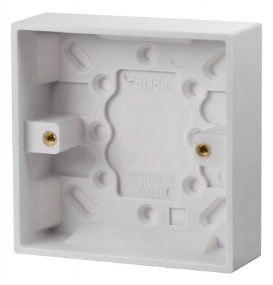 Click Polar 1 Gang 25mm Deep Pattress Box