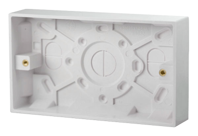 Click Polar 2 Gang 25mm Deep Pattress Box