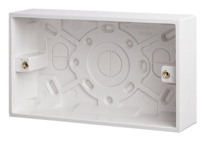 Click Polar 2 Gang 35mm Deep Pattress Box