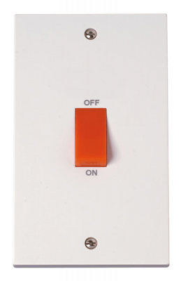Click Polar 45A 2 Gang (Vert) DP Switch