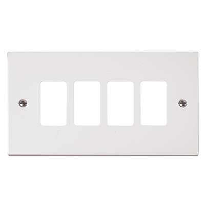 Click Polar 4 Gang GridPro Frontplate