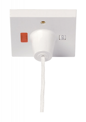 Click Polar 50A DP Pull Cord Switch With Mechanical 'On/Off' & Neon
