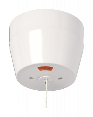 Click Polar 50A DP Round Pull Cord Switch With Mechanical 'On/Off', Neon & Pattress